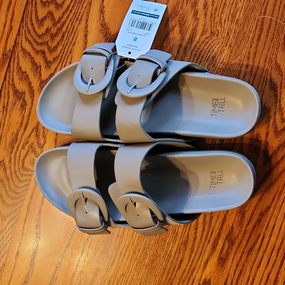 Time & Tru Comfort Footbed Adjustable Slide - Picture 2 of 6